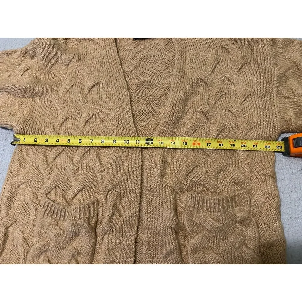 Simplee Apparel Women’s Long Sleeve Chunky Knit Cozy Sweater Tan Medium - Picture 10 of 14